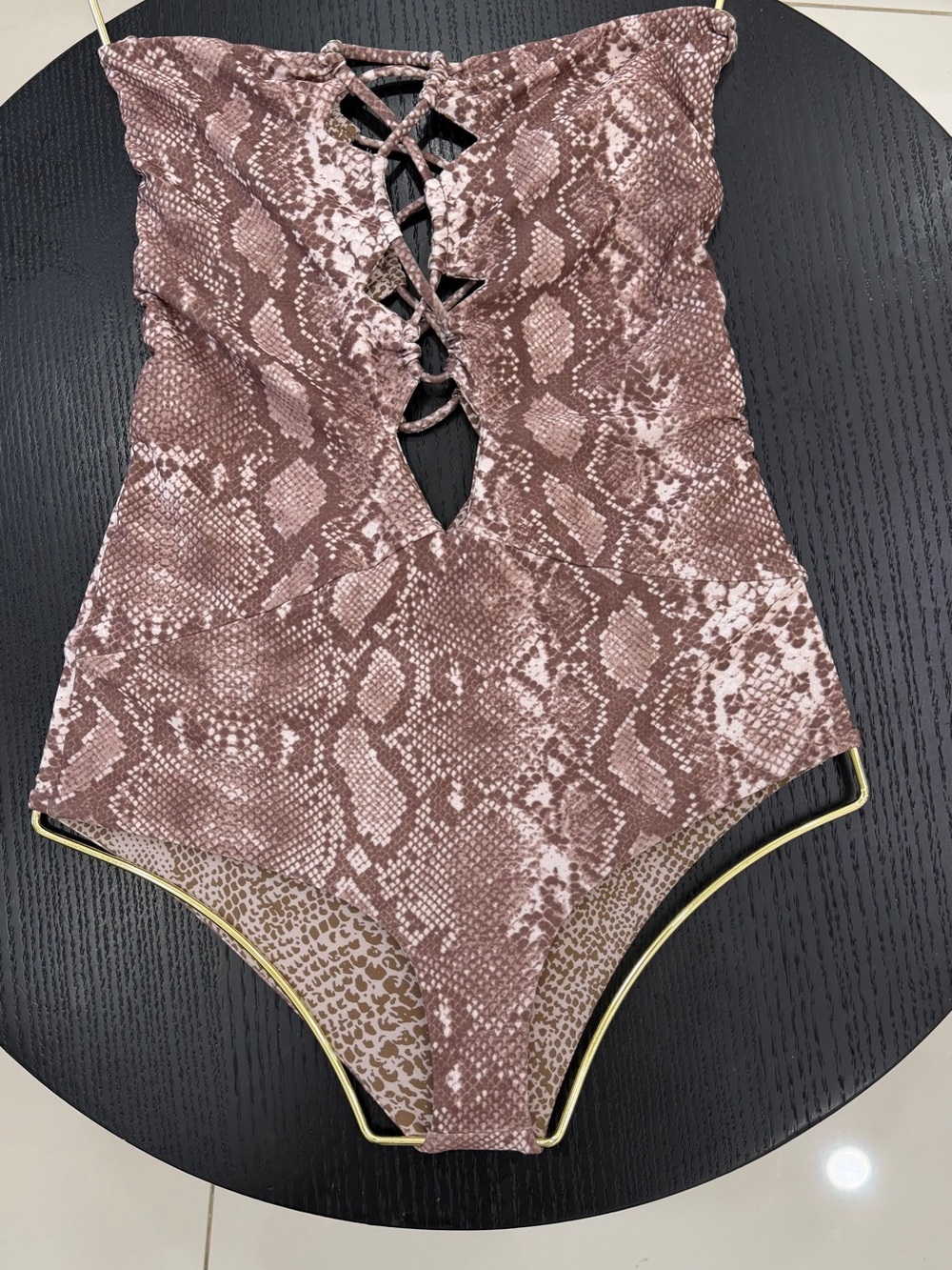 Acacia Swimwear Reversible Snakeskin Print One Piece Bathing Suit - NEVER WORN - Picture 11 of 16